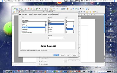 Text format dialog